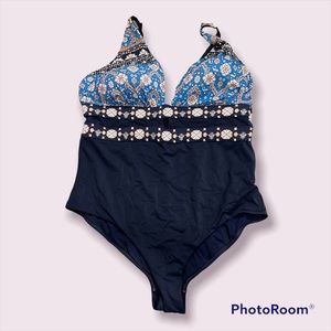 Patterned One Piece Swimsuit